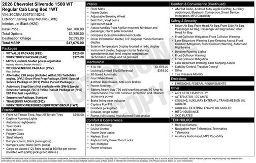 2026 Chevrolet Silverado 1500 WT