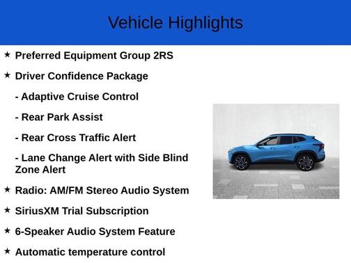 Marina Blue 2026 Chevrolet Trax 2RS