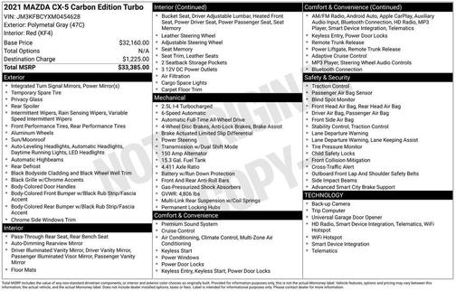 2021 Mazda CX-5 Carbon Edition Turbo