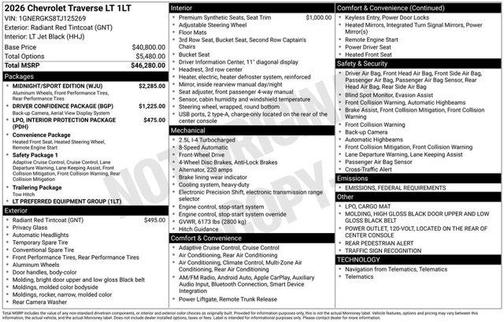 2026 Chevrolet Traverse LT