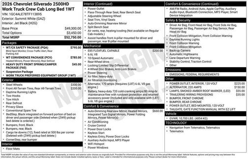 2026 Chevrolet Silverado 2500 WT