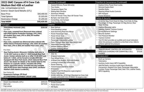 2022 GMC Canyon AT4 w/Leather