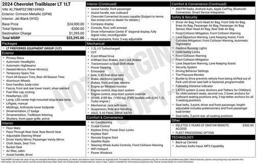Crimson Metallic 2024 Chevrolet Trailblazer LT