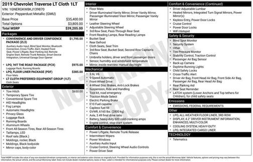 2019 Chevrolet Traverse LT Cloth