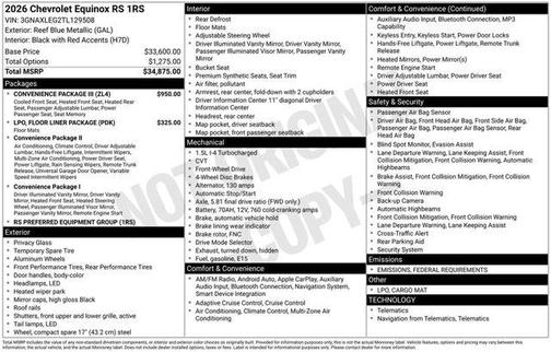 2026 Chevrolet Equinox RS