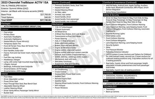 2023 Chevrolet Trailblazer ACTIV