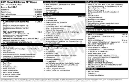 2021 Chevrolet Camaro 1LT