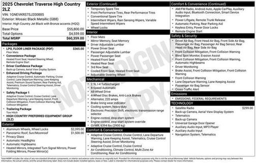 2025 Chevrolet Traverse High Country