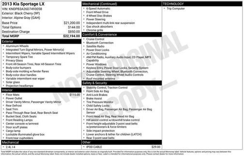 2013 Kia Sportage LX