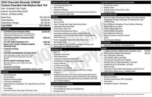 2025 Chevrolet Silverado 2500 Custom
