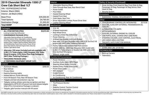 2019 Chevrolet Silverado 1500 LT