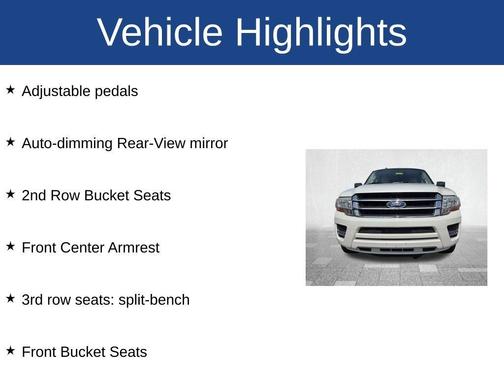 White Platinum Tri-Coat Metallic 2017 Ford Expedition XLT