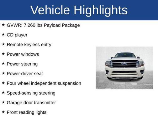 White Platinum Tri-Coat Metallic 2017 Ford Expedition XLT