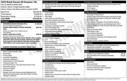 2023 Buick Encore GX Essence