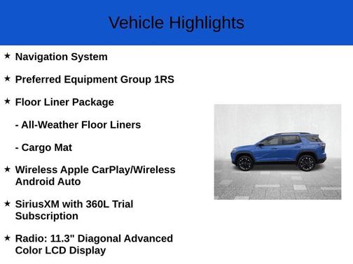 Reef Blue Metallic 2027 Chevrolet Equinox RS