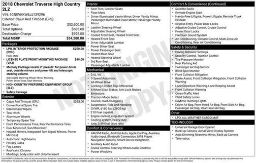 2018 Chevrolet Traverse High Country