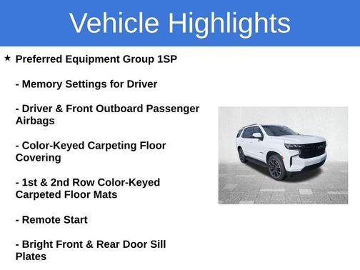Summit White 2023 Chevrolet Tahoe RST