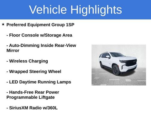 Summit White 2023 Chevrolet Tahoe RST