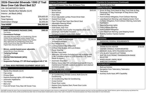 2026 Chevrolet Silverado 1500 LT Trail Boss