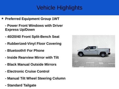 Summit White 2026 Chevrolet Silverado 1500 WT