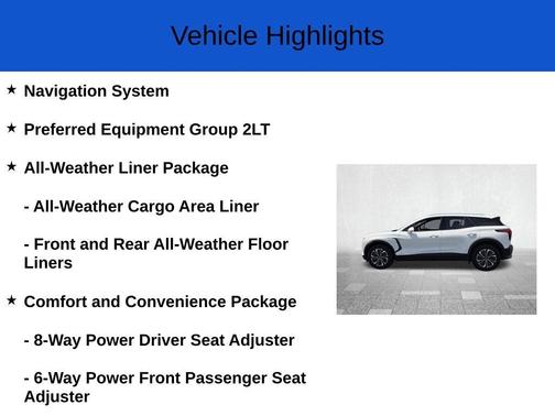 Summit White 2026 Chevrolet Blazer EV LT