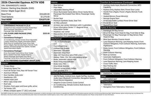 2026 Chevrolet Equinox ACTIV