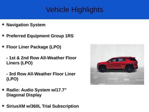 2025 Chevrolet Traverse RS