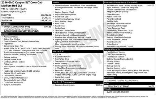 2016 GMC Canyon SLT