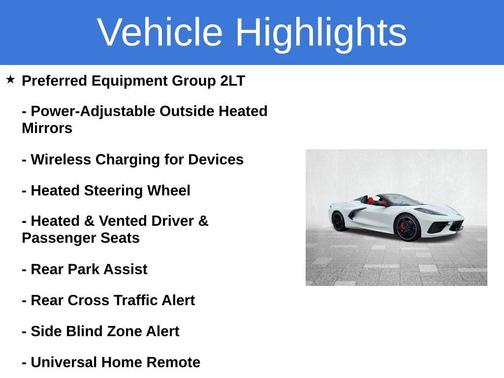 2022 Chevrolet Corvette Stingray w/2LT