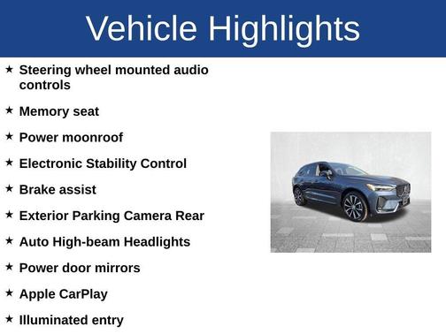 Blue 2024 Volvo XC60 B5 Plus Dark Theme