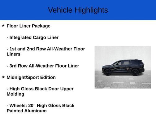 Mosaic Black Metallic 2026 Chevrolet Traverse LT