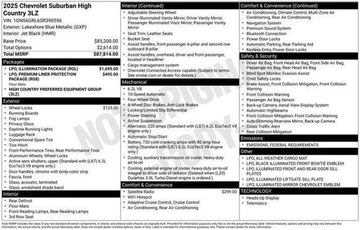 2025 Chevrolet Suburban High Country