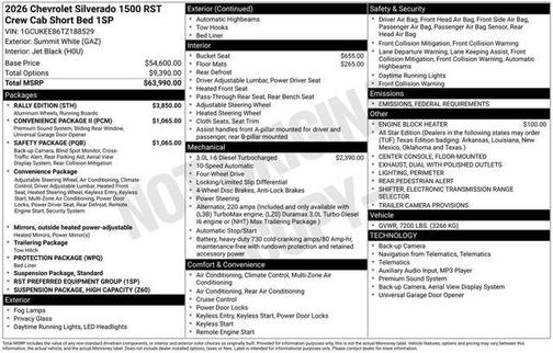 2026 Chevrolet Silverado 1500 RST