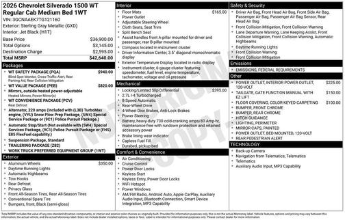 2026 Chevrolet Silverado 1500 WT