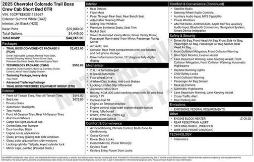 2025 Chevrolet Colorado Trail Boss
