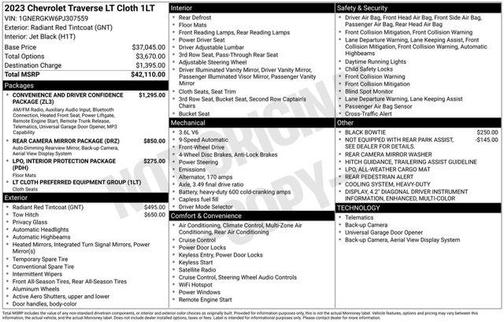Radiant Red 2023 Chevrolet Traverse LT Cloth