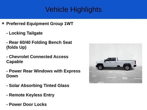 Summit White 2026 Chevrolet Silverado 2500 WT