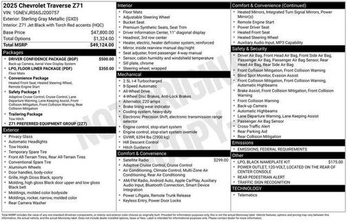 2025 Chevrolet Traverse Z71