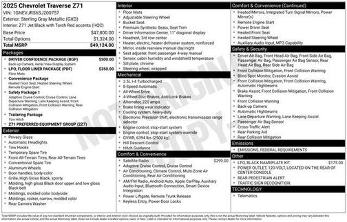 2025 Chevrolet Traverse Z71