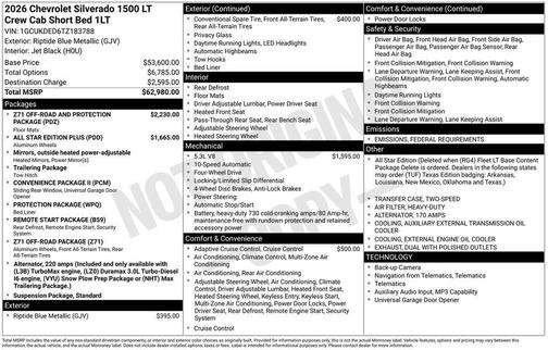 2026 Chevrolet Silverado 1500 LT