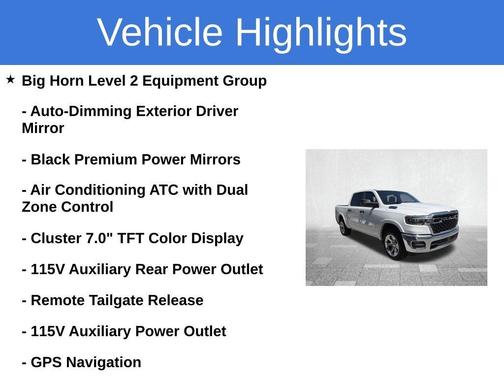 Bright White Clearcoat 2026 RAM 1500 Big Horn/Lone Star