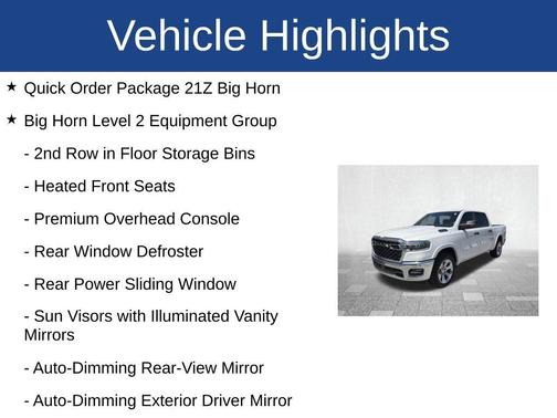 Bright White Clearcoat 2026 RAM 1500 Big Horn/Lone Star