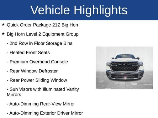 Bright White Clearcoat 2026 RAM 1500 Big Horn/Lone Star