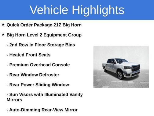 Bright White Clearcoat 2026 RAM 1500 Big Horn/Lone Star