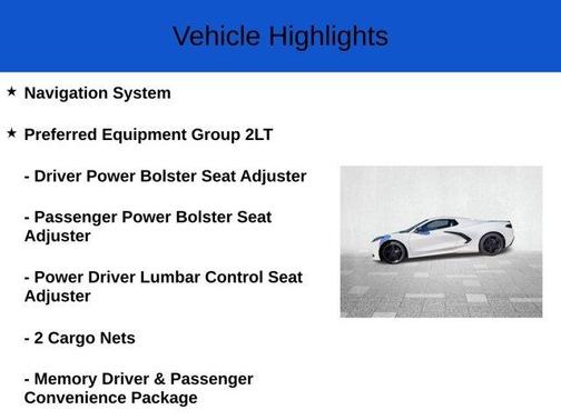 2025 Chevrolet Corvette Stingray w/2LT