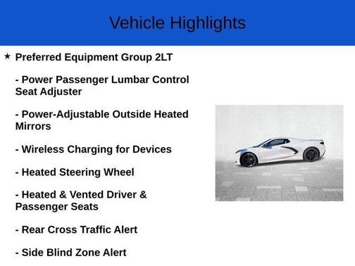 2025 Chevrolet Corvette Stingray w/2LT