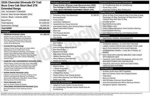 2026 Chevrolet Silverado EV Trail Boss