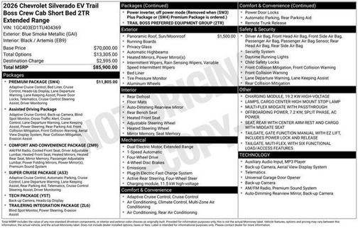 2026 Chevrolet Silverado EV Trail Boss