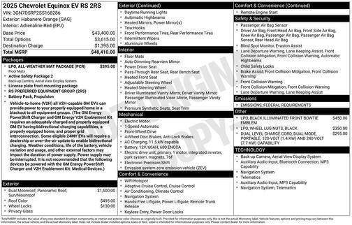2025 Chevrolet Equinox EV RS