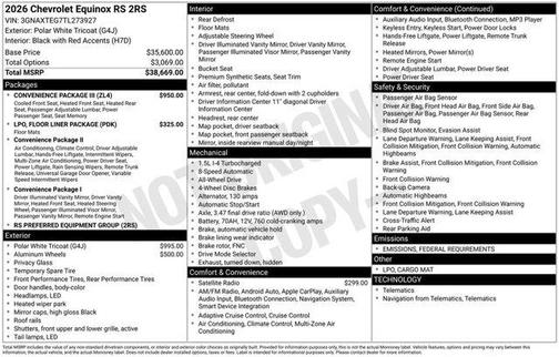 2026 Chevrolet Equinox RS